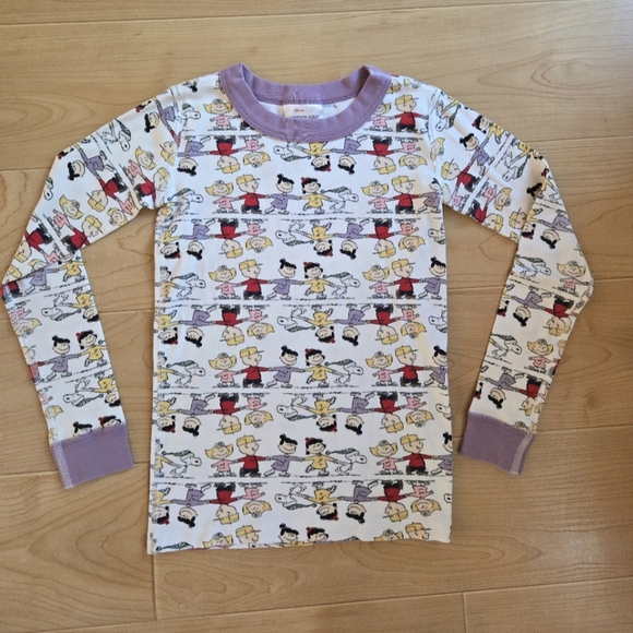 Hanna Andersson Peanuts Collection 2-piece long sleeved top pants pajama set - Picture 2 of 8